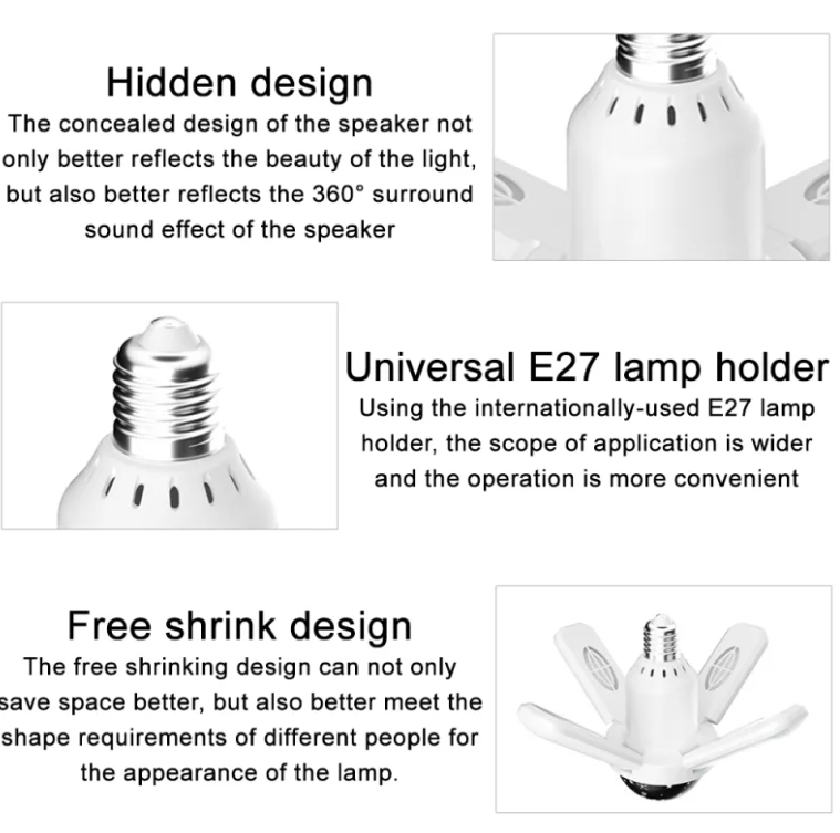 Smart LED Music Fan Projector Lamp